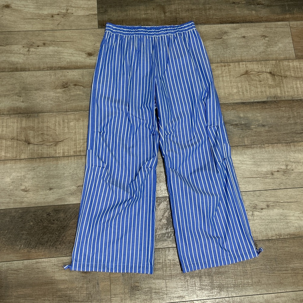 Enza Costa blue striped flight pants